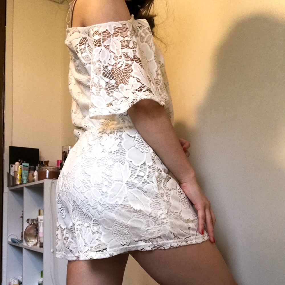 White lace romper